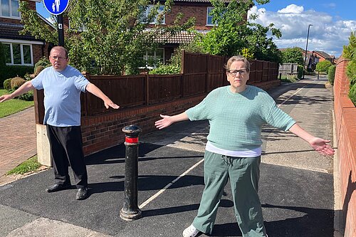 Cllr Waudby at Angram Close