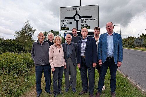 Photo of Liberal Democrat Councillors at the Haxby Road Roundabout