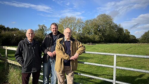 Haxby and Wigginton councillors at the site