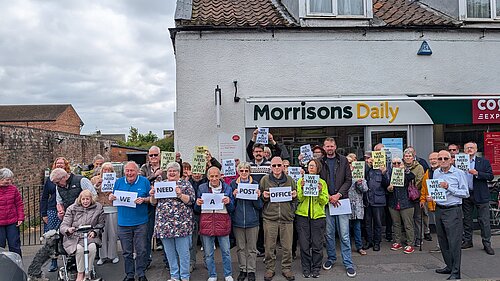 Haxby Post Office protest