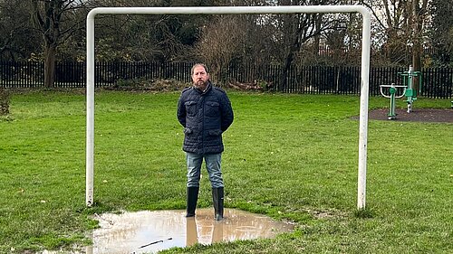 Councillor Ayre at Stray Road Park