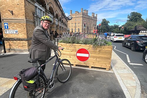 Cllr Waller at York Station