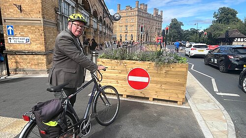 Cllr Waller at York Station
