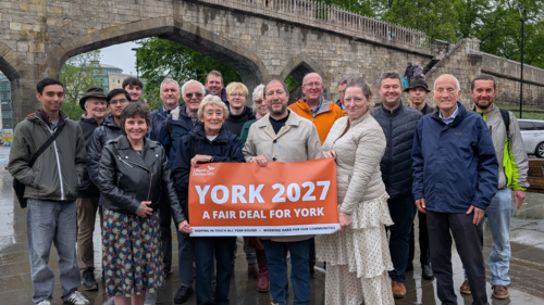 York's Councillors and campaigners launching the York 2027 campaign