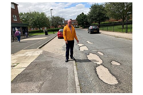 Councillor Stephen Fenton on Wains Grove