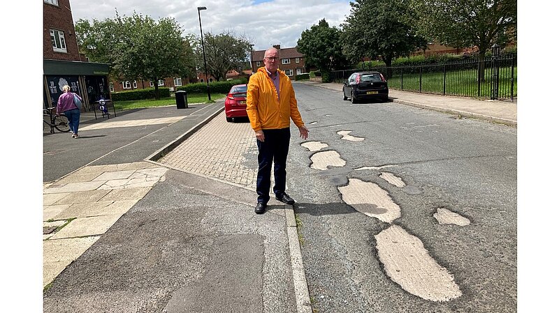 Councillor Stephen Fenton on Wains Grove