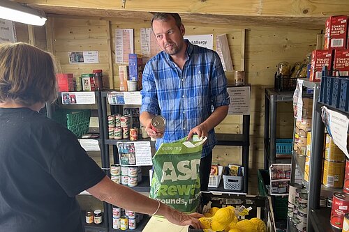 Cllr Andrew Hollyer visiting the Haxby Food Share project